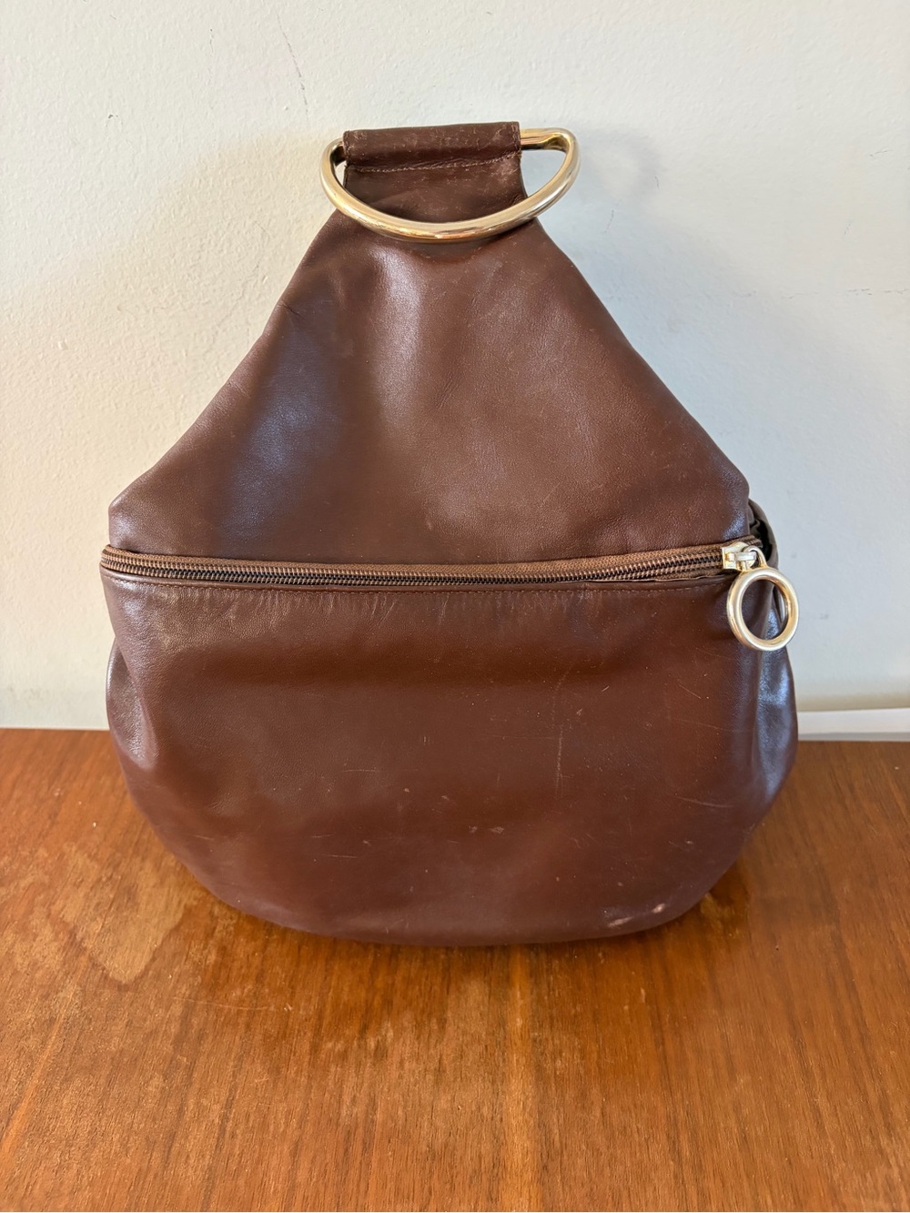 Russell & Bromley Italian Leather Convertible Sling Backpack